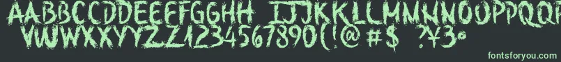 SketchOutYourFingersDemo Font – Green Fonts on Black Background