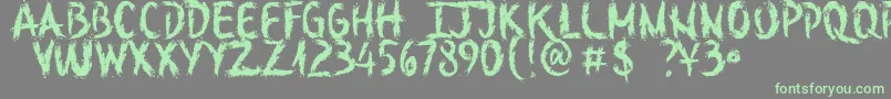 SketchOutYourFingersDemo Font – Green Fonts on Gray Background