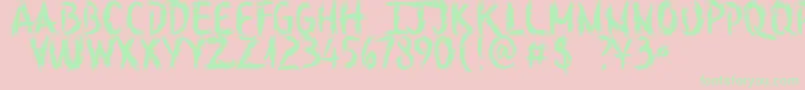 SketchOutYourFingersDemo Font – Green Fonts on Pink Background