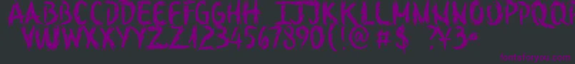 Czcionka SketchOutYourFingersDemo – fioletowe czcionki na czarnym tle