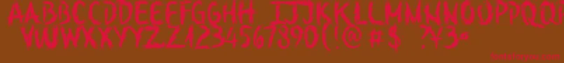 SketchOutYourFingersDemo Font – Red Fonts on Brown Background