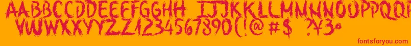SketchOutYourFingersDemo Font – Red Fonts on Orange Background
