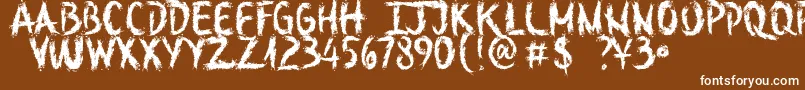 SketchOutYourFingersDemo Font – White Fonts on Brown Background