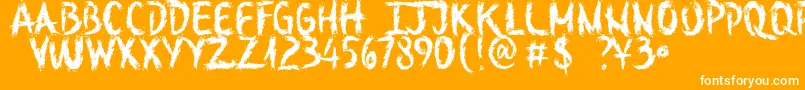 フォントSketchOutYourFingersDemo – オレンジの背景に白い文字