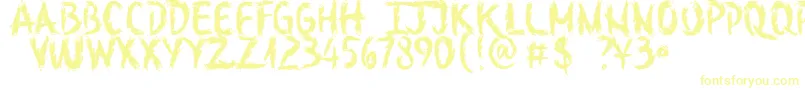 SketchOutYourFingersDemo Font – Yellow Fonts on White Background