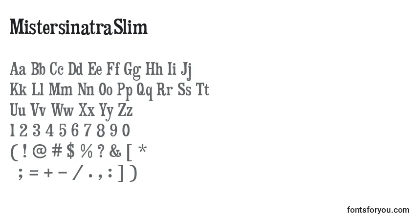 MistersinatraSlim Font – alphabet, numbers, special characters