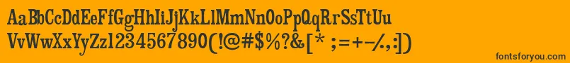 MistersinatraSlim Font – Black Fonts on Orange Background