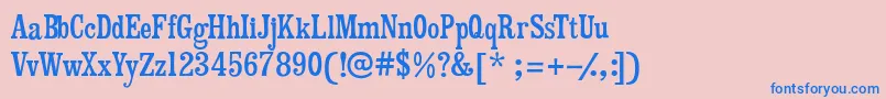 MistersinatraSlim Font – Blue Fonts on Pink Background