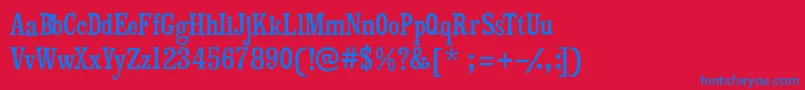 MistersinatraSlim Font – Blue Fonts on Red Background