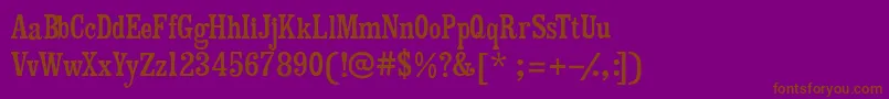 MistersinatraSlim Font – Brown Fonts on Purple Background