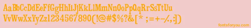 MistersinatraSlim Font – Orange Fonts on Pink Background