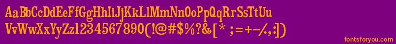 MistersinatraSlim Font – Orange Fonts on Purple Background