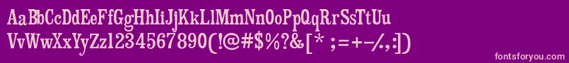 MistersinatraSlim Font – Pink Fonts on Purple Background