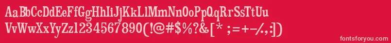 MistersinatraSlim Font – Pink Fonts on Red Background