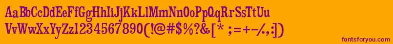 MistersinatraSlim Font – Purple Fonts on Orange Background