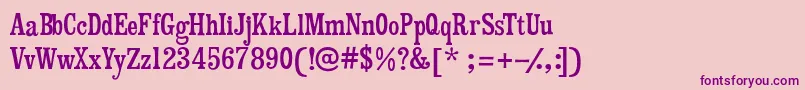 MistersinatraSlim Font – Purple Fonts on Pink Background