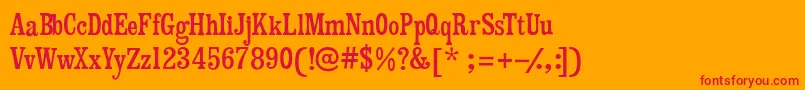 MistersinatraSlim Font – Red Fonts on Orange Background