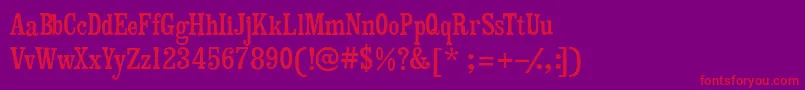 MistersinatraSlim Font – Red Fonts on Purple Background