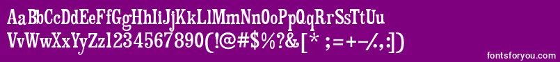 MistersinatraSlim Font – White Fonts on Purple Background