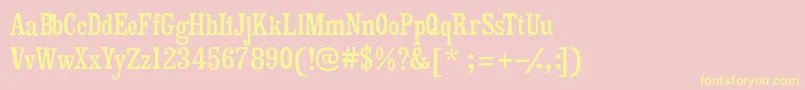 MistersinatraSlim Font – Yellow Fonts on Pink Background