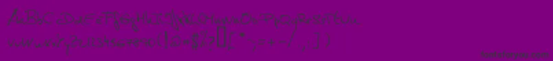 DeManu1Normal-Schriftart – Schwarze Schriften auf violettem Hintergrund