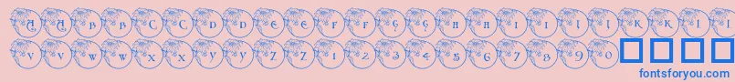 Pf Xmas Flower1 Font – Blue Fonts on Pink Background