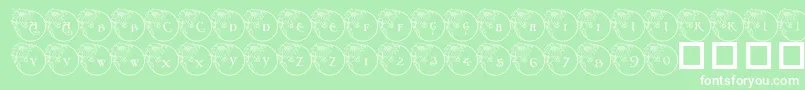 Pf Xmas Flower1 Font – White Fonts on Green Background