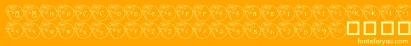 Police Pf Xmas Flower1 – polices jaunes sur fond orange