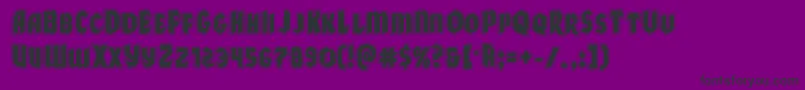 Fonte Xmasxpressacad – fontes pretas em um fundo violeta