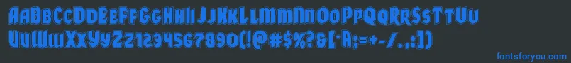 Xmasxpressacad Font – Blue Fonts on Black Background