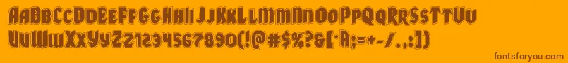 Xmasxpressacad Font – Brown Fonts on Orange Background