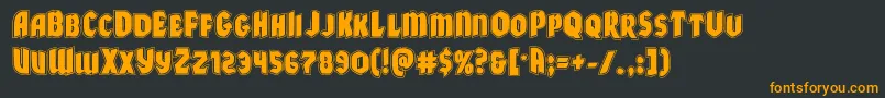 Xmasxpressacad Font – Orange Fonts on Black Background