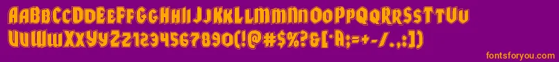 Xmasxpressacad Font – Orange Fonts on Purple Background