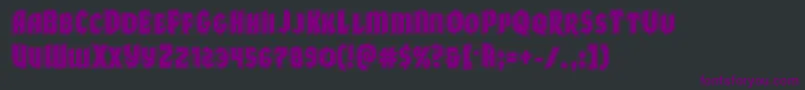 Шрифт Xmasxpressacad – фиолетовые шрифты на чёрном фоне