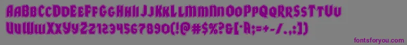 Xmasxpressacad Font – Purple Fonts on Gray Background