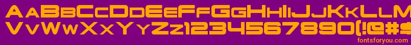 Schwarzenegger Font – Orange Fonts on Purple Background