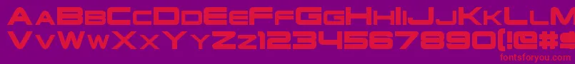 Schwarzenegger Font – Red Fonts on Purple Background