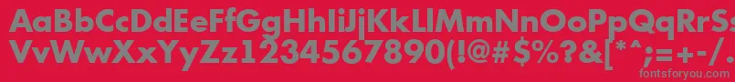フォントAFuturicaExtrabold – 赤い背景に灰色の文字