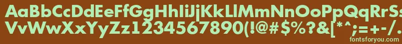 AFuturicaExtrabold Font – Green Fonts on Brown Background