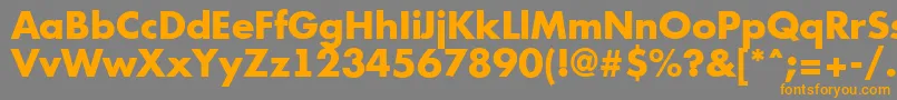 AFuturicaExtrabold Font – Orange Fonts on Gray Background