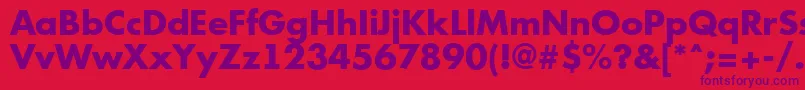 AFuturicaExtrabold Font – Purple Fonts on Red Background