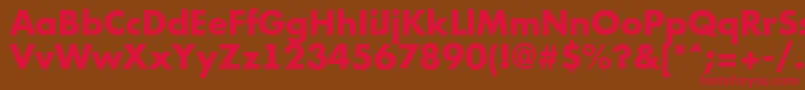 AFuturicaExtrabold-Schriftart – Rote Schriften auf braunem Hintergrund