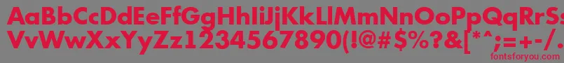 AFuturicaExtrabold Font – Red Fonts on Gray Background