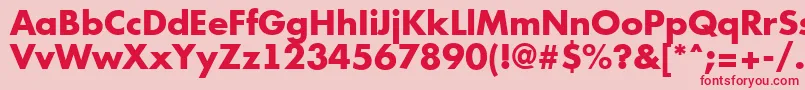 AFuturicaExtrabold-Schriftart – Rote Schriften auf rosa Hintergrund