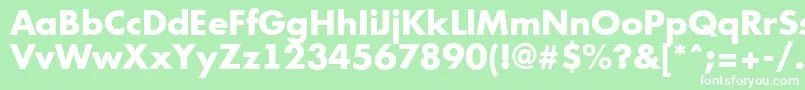 フォントAFuturicaExtrabold – 緑の背景に白い文字