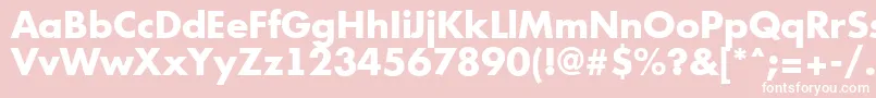 fuente AFuturicaExtrabold – Fuentes Blancas Sobre Fondo Rosa