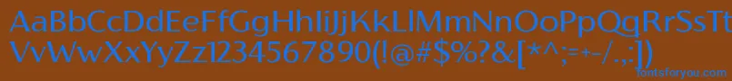 FlorentiaRegularTrial Font – Blue Fonts on Brown Background