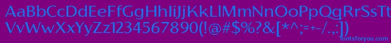 FlorentiaRegularTrial Font – Blue Fonts on Purple Background