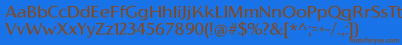 FlorentiaRegularTrial Font – Brown Fonts on Blue Background