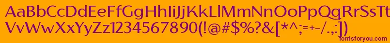 FlorentiaRegularTrial Font – Purple Fonts on Orange Background